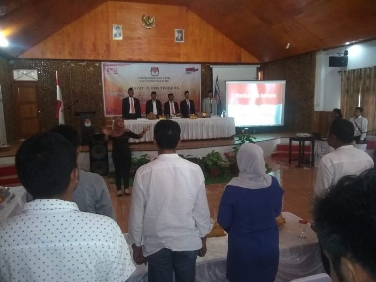 PEMILU 2019 BERJALAN AMAN DAN LANCAR,  KPU WAKATOBI SEBUT BERKAT KOORDINASI LINTAS SEKTOR