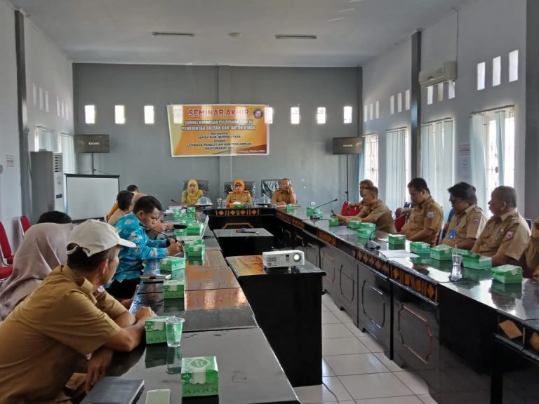 SURVEI MEMBUKTIKAN, SEMBILAN OPD LINGKUP PEMDA BUTUR MEMILIKI MUTU PELAYANAN PUBLIK KURANG BAIK