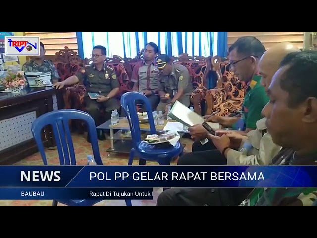 SATUKAN PERSEPSI, SATPOL PP BAUBAU RAPAT BAHAS PERDA