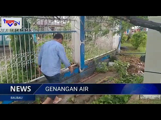 HUJAN-HUJANAN, WAKIL WALIKOTA BAUBAU TINJAU TITIK GENANGAN AIR