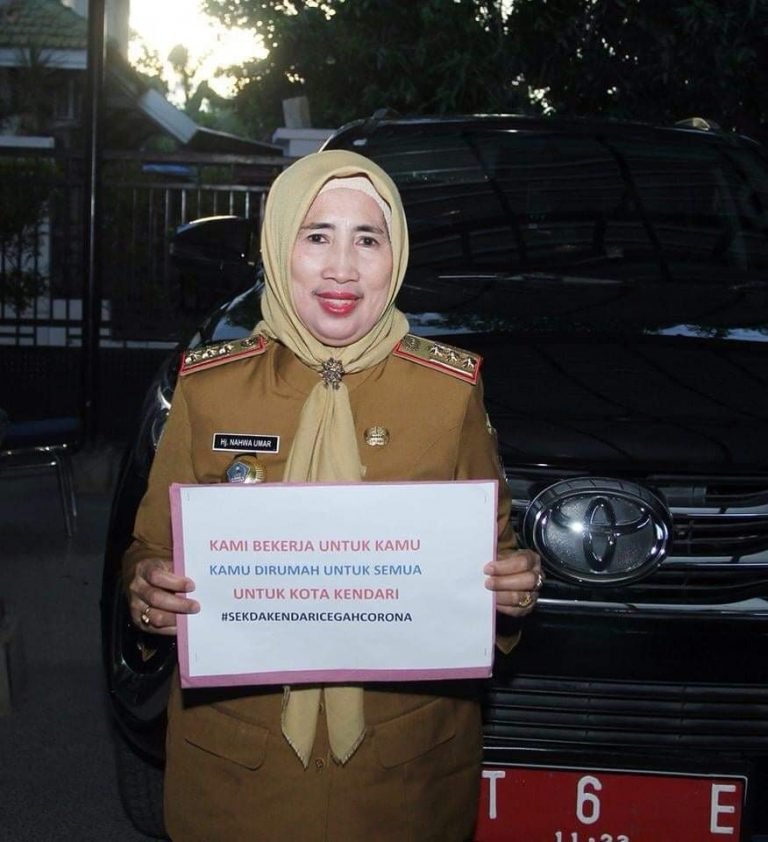 SEKDA KENDARI DAN TIM KONVOI SOSIALISASI PENCEGAHAN CORONA