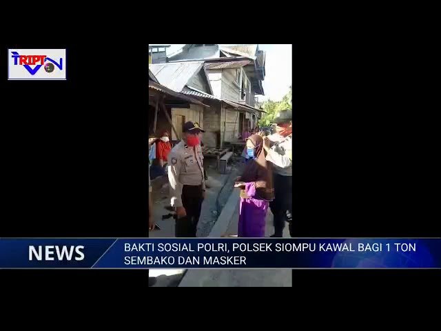 POLSEK SIOMPU KAWAL PEMBAGIAN SEMBAKO KEPADA 72 KK