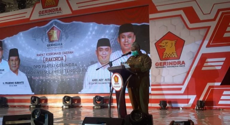 RAKORDA GERINDRA, ALIMAZI UCAPKAN SELAMAT ATAS TERPILIHNYA KETUA DPD SULTRA