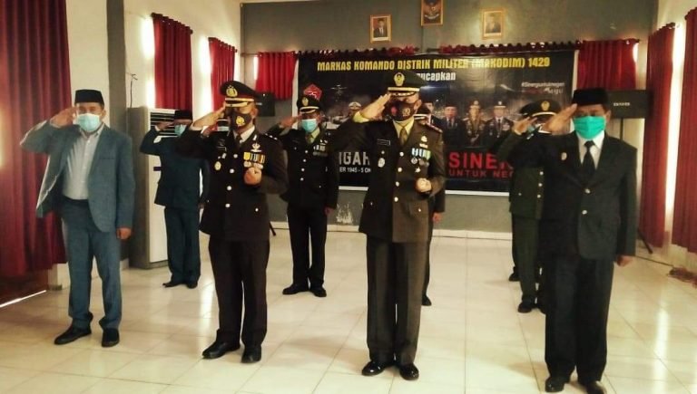 KODIM 1429 BUTUR GELAR UPACARA VIRTUAL