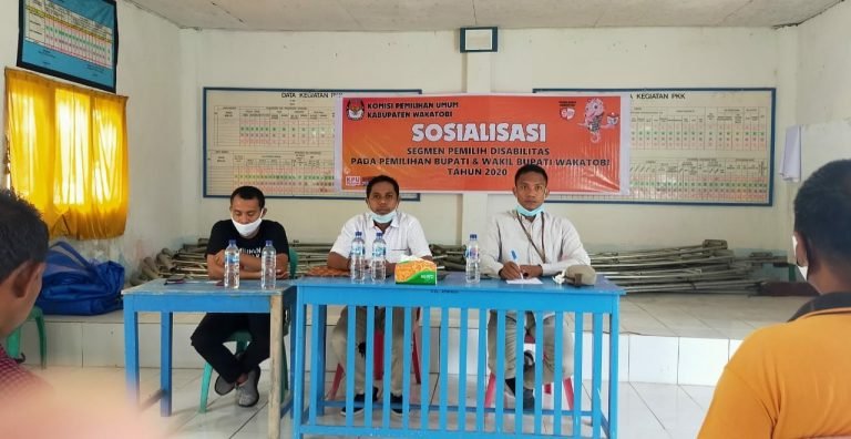 GENJOT TARGET PARTISIPASI PEMILIH, KPU WAKATOBI GENCAR SOSIALISASI SEGMEN DISABILITAS