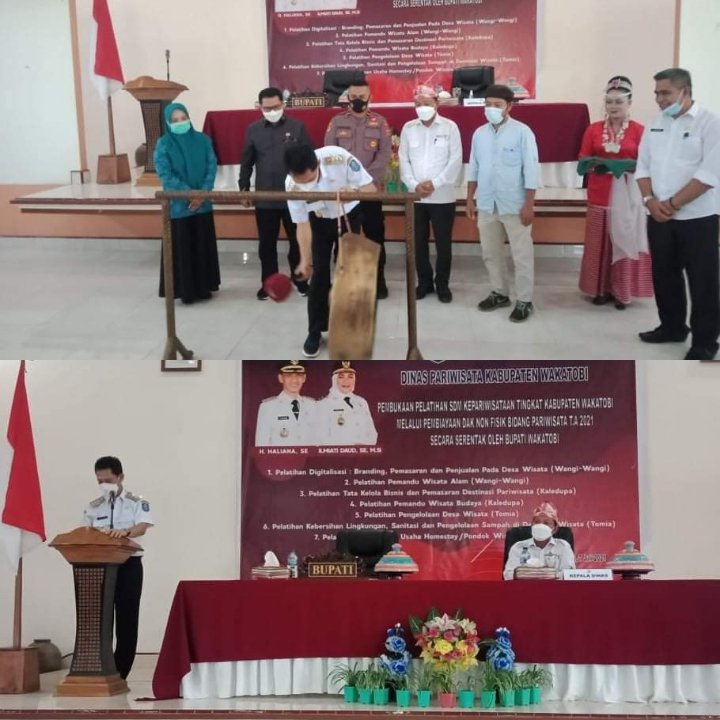 BUPATI WAKATOBI RESMIKAN PELATIHAN SDM KEPARIWISATAAN