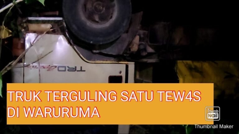 TRUK TERGULING DI WARURUMA SATU TEWAS
