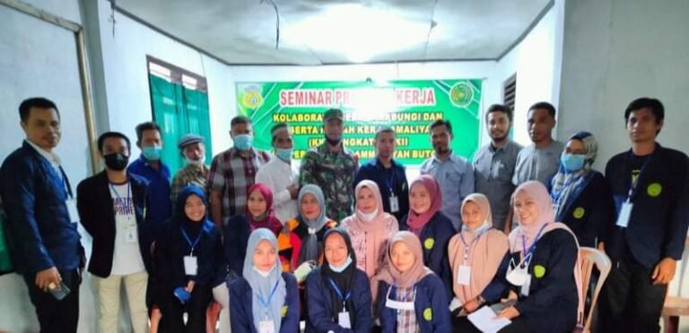 MAHASISWA KKA UM BUTON DESA BANABUNGI GELAR SEMINAR PROGRAM KERJA