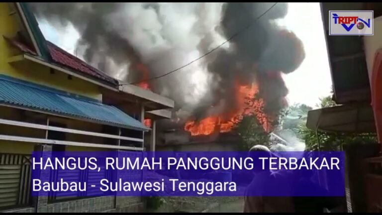 KEBAKARAN DI LAMANGGA SATU RUMAH HANGUS