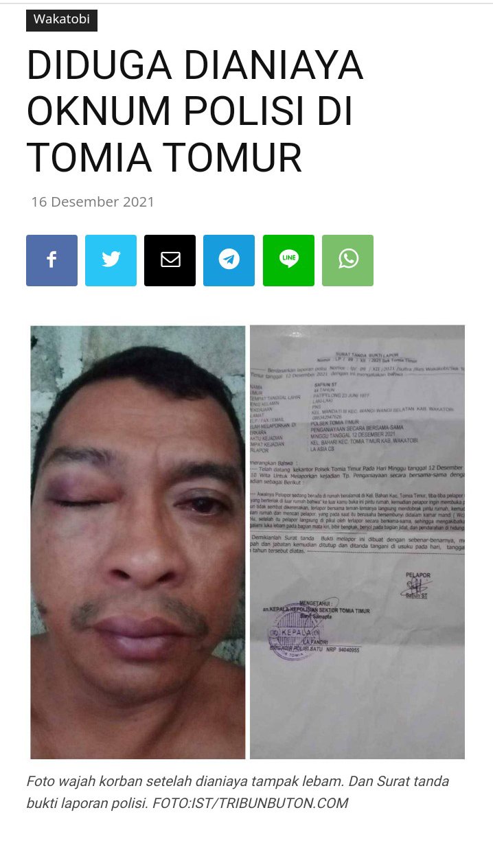 ISU OKNUM POLISI ANIAYA WARGA DI TOMIA TIMUR, ISTRI KORBAN: TIDAK BENAR, KASUS INI TELAH DITUMPANGI PIHAK LAIN