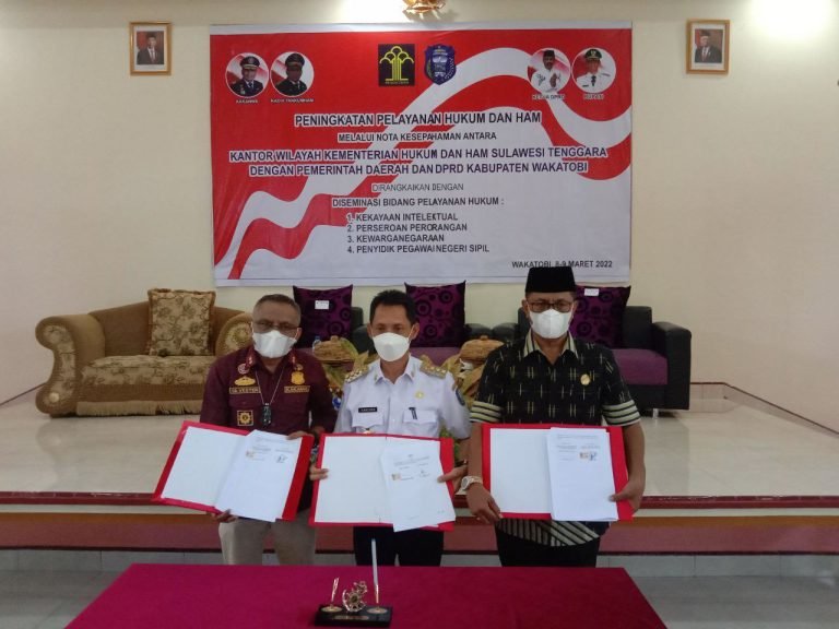 KANWIL KEMENKUM HAM SULTRA BANGUN KERJASAMA PEMERINTAH DAERAH DAN DPRD WAKATOBI