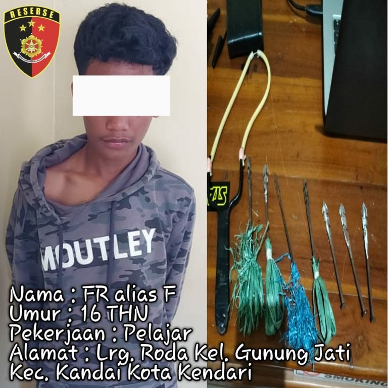 PELAJAR DI KOTA KENDARI DITANGKAP POLISI, BEGINI KRONOLOGINYA