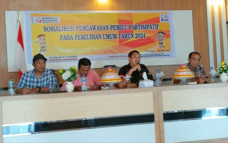 GELAR SOSIALISASI PENGAWASAN PEMILU PARTISIPATIF, BEGINI PESAN BAWASLU WAKATOBI