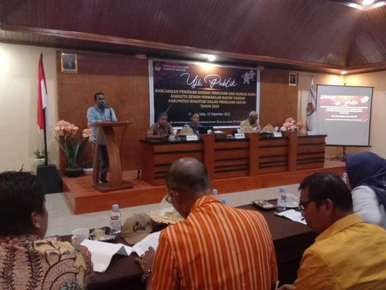 UJI PUBLIK RANCANGAN PENATAAN DAPIL DAN ALOKASI KURSI PEMILU 2024, KPU WAKATOBI TAWARKAN TIGA OPSI