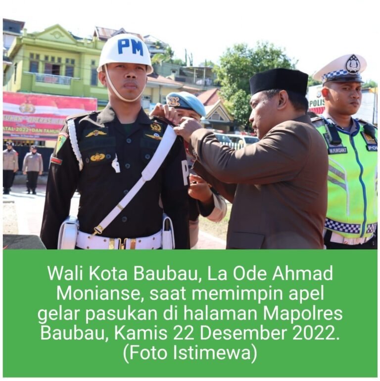 WALI KOTA BAUBAU PIMPIN APEL GELAR PASUKAN OPERASI LILIN ANOA 2022
