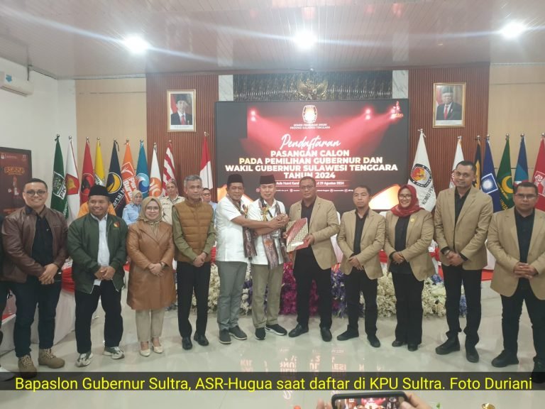 USAI DEKLARASI, ASR-HUGUA RESMI DAFTAR DI KPU SULTRA