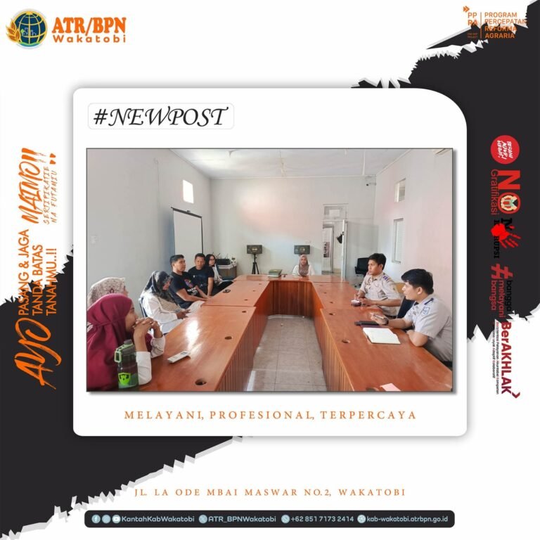 Tindak Lanjut Program Transformasi Digital, Kantor Pertanahan Wakatobi Bentuk Tim  Digitalisasi dan Validasi Dokumen