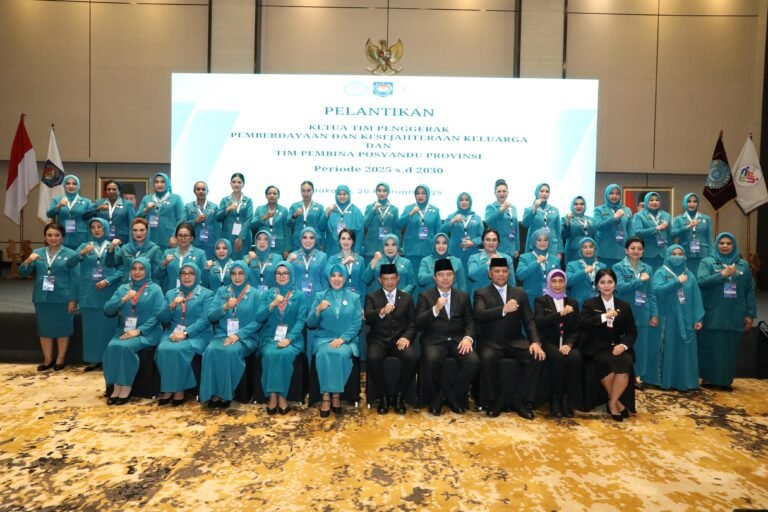 Sebanyak 34 Ketua TP PKK dan Ketua Tim Pembina Posyandu Tingkat Provinsi Periode 2025-2030 Resmi Dilantik