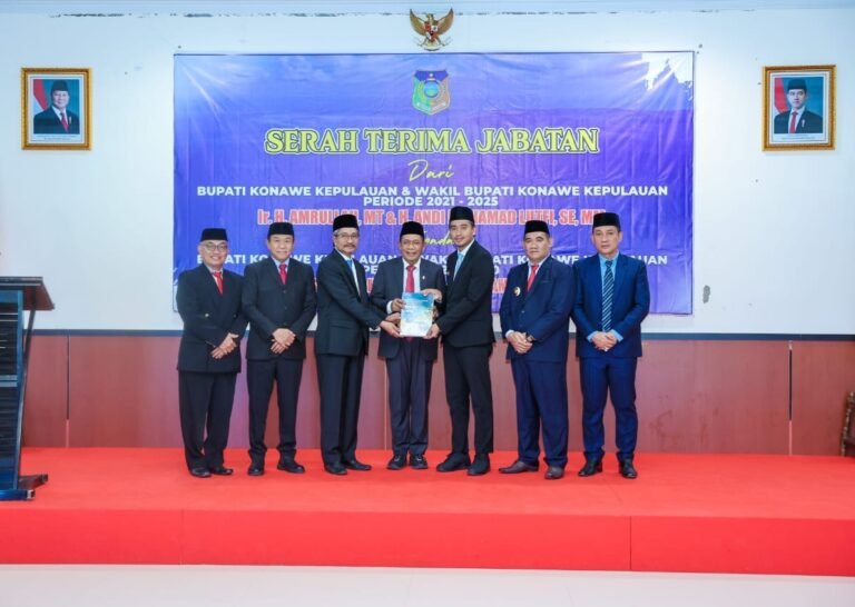 Hadiri Sertijab Bupati dan Wakil Bupati Konkep, Wakil Gubernur Sultra: Pulau Wawonii Sangat Familiar