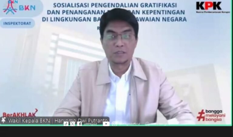 Pegawai BKN Diminta Pahami Pengendalian Gratifikasi & Konflik Kepentingan yang Melekat Pada Jabatannya