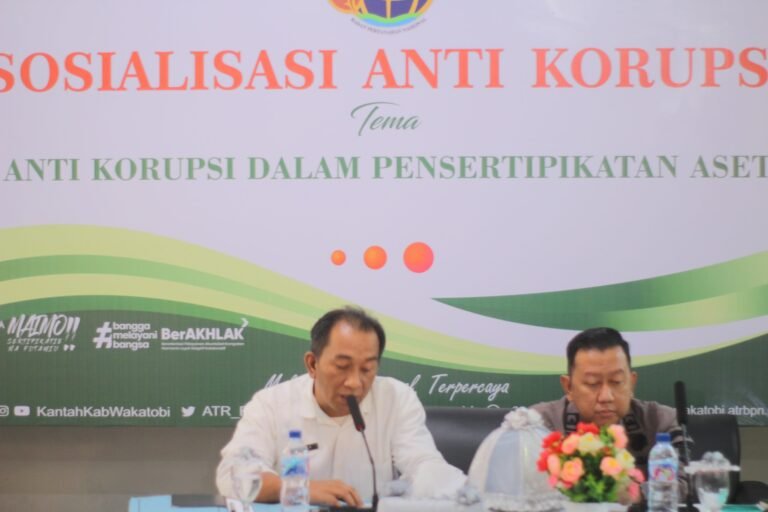 Tegakan Budaya Anti Korupsi di Sistem Pensertifikatan Aset, Kantor Pertanahan Wakatobi Gelar Sosialosasi