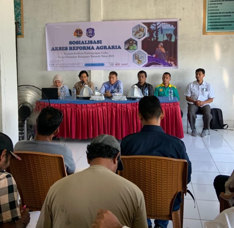 Kantor Pertanahan Kabupaten Wakatobi Gelar Sosialisasi Akses Reforma Agraria di Desa Liya Onemelangka