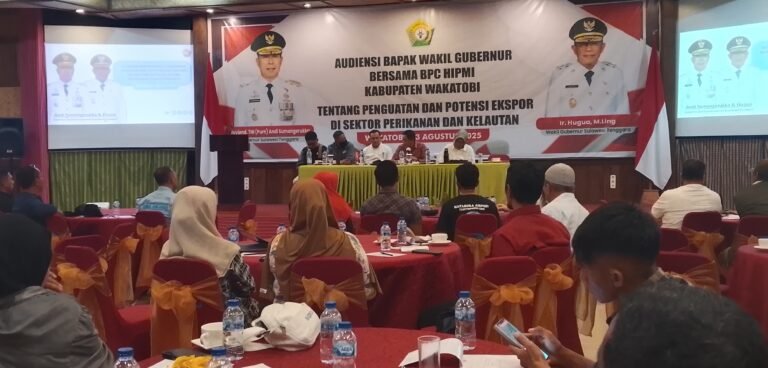 Wakil Gubernur Sultra Audiensi Bersama HIPMI Wakatobi
