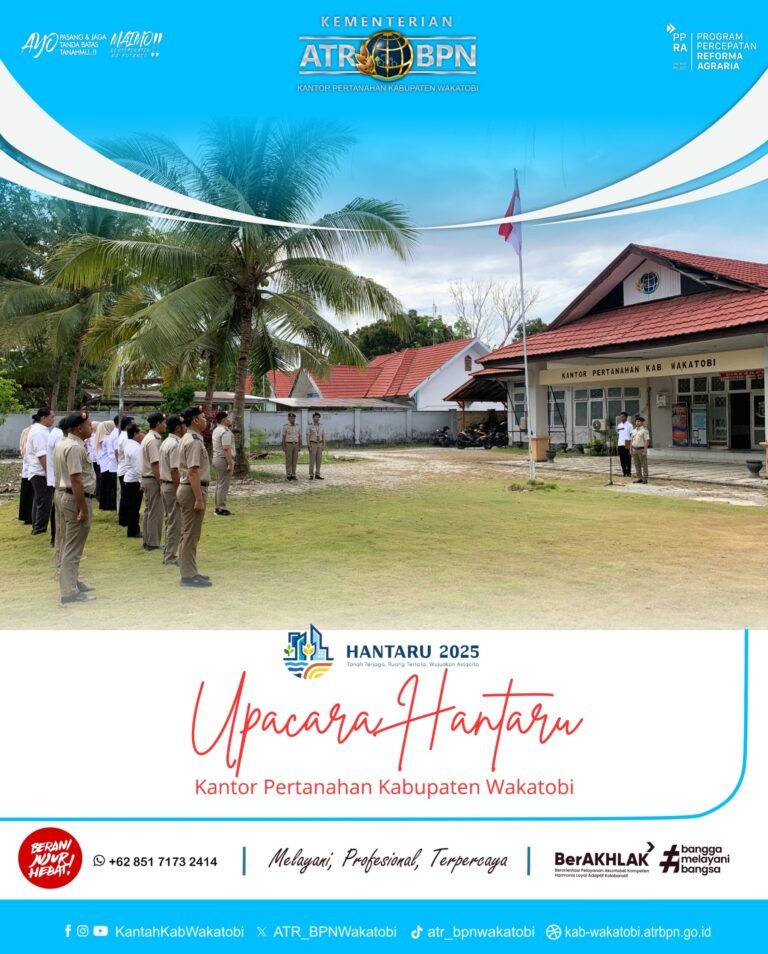 Kantor Pertanahan Wakatobi Gelar Upacara Peringatan UUPA ke-65