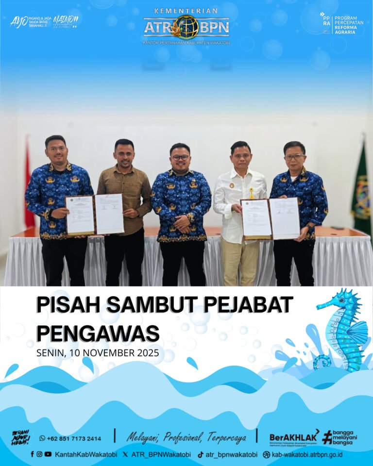 Dua Pejabat Berganti, Kantor Pertanahan Wakatobi Gelar Sertijab
