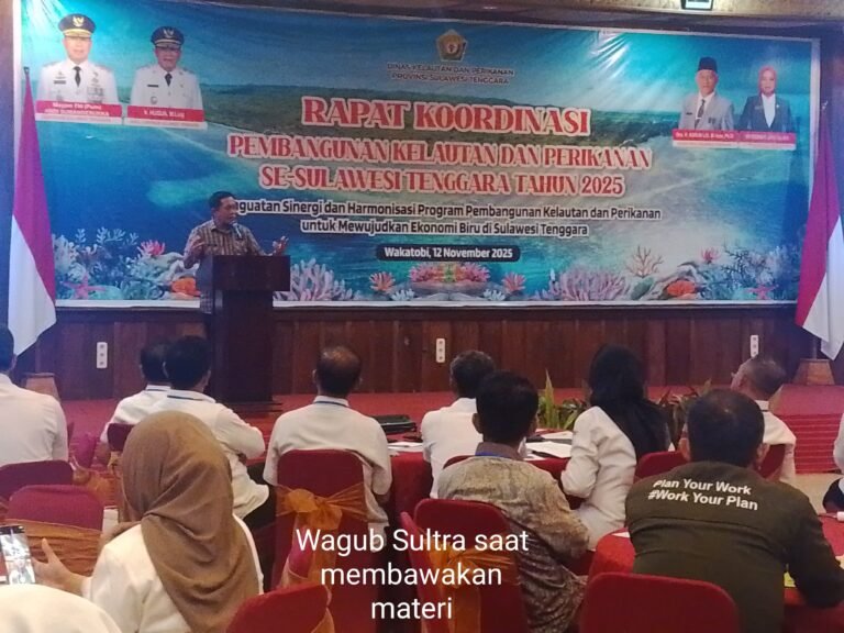 Wagub Sultra dan Guru Besar IPDN Jadi Pembicara di Rakor Pembangunan Kelautan dan Perikanan se-Sultra