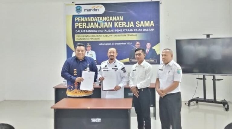 Pemkab Buteng dan Bank Mandiri Teken MoU Perkuat Digitalisasi Layanan Perbankan