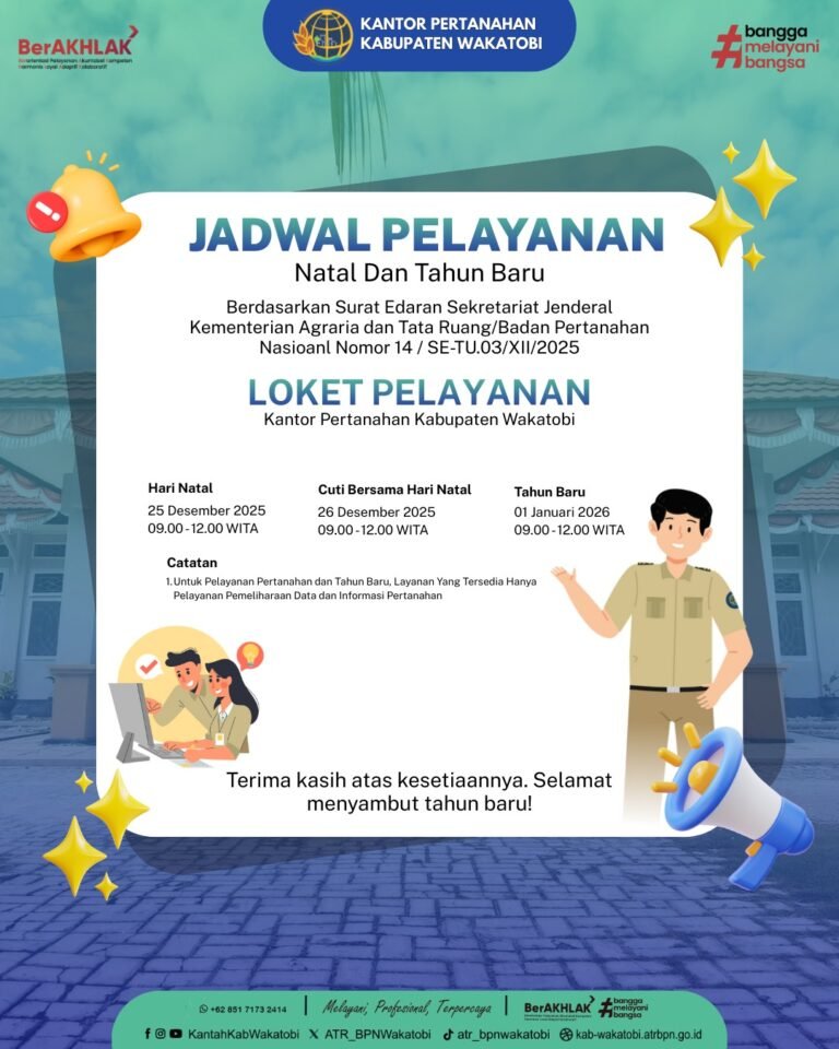 Kantah Wakatobi Tetap Melayani di Hari Libur Natal dan Tahun Baru