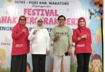 Pesan Bunda PAUD dan Kadis Dikbud Wakatobi saat Hadiri Festival Anak Bergerak Ceria