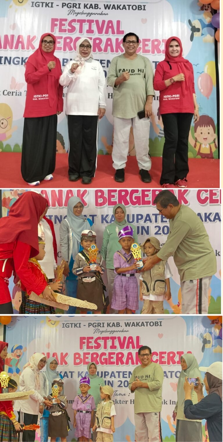 Pesan Bunda PAUD dan Kadis Dikbud Wakatobi saat Hadiri Festival Anak Bergerak Ceria