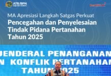 Rakor Kementerian ATR/BPN Perkuat Pencegahan dan Penyelesaian Tindak Pidana Pertanahan Diapresiasi Mahkamah Agung