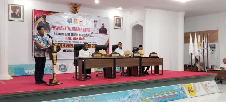 Pengcab PERCASI Wakatobi Periode 2026-2030 Resmi Dilantik, Wagub Sultra Berikan Pesan Motivasi